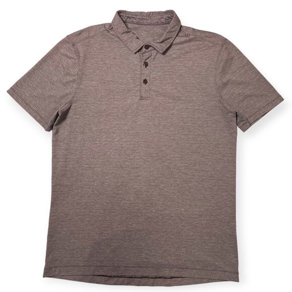 Lululemon Evolution Short Sleeve Polo SIZE M Purple Anti Stink Soft Pullover - Picture 1 of 9